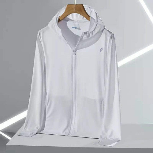 FLEXE - Unisex UPF50+ Track Ice Silk Jacket UV Protection Sunblock Dri-Fit Fitness Sport Top Track Couple Jacket