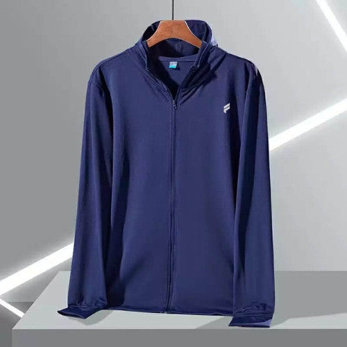 FLEXE - Unisex UPF50+ Track Ice Silk Jacket UV Protection Sunblock Dri-Fit Fitness Sport Top Track Couple Jacket