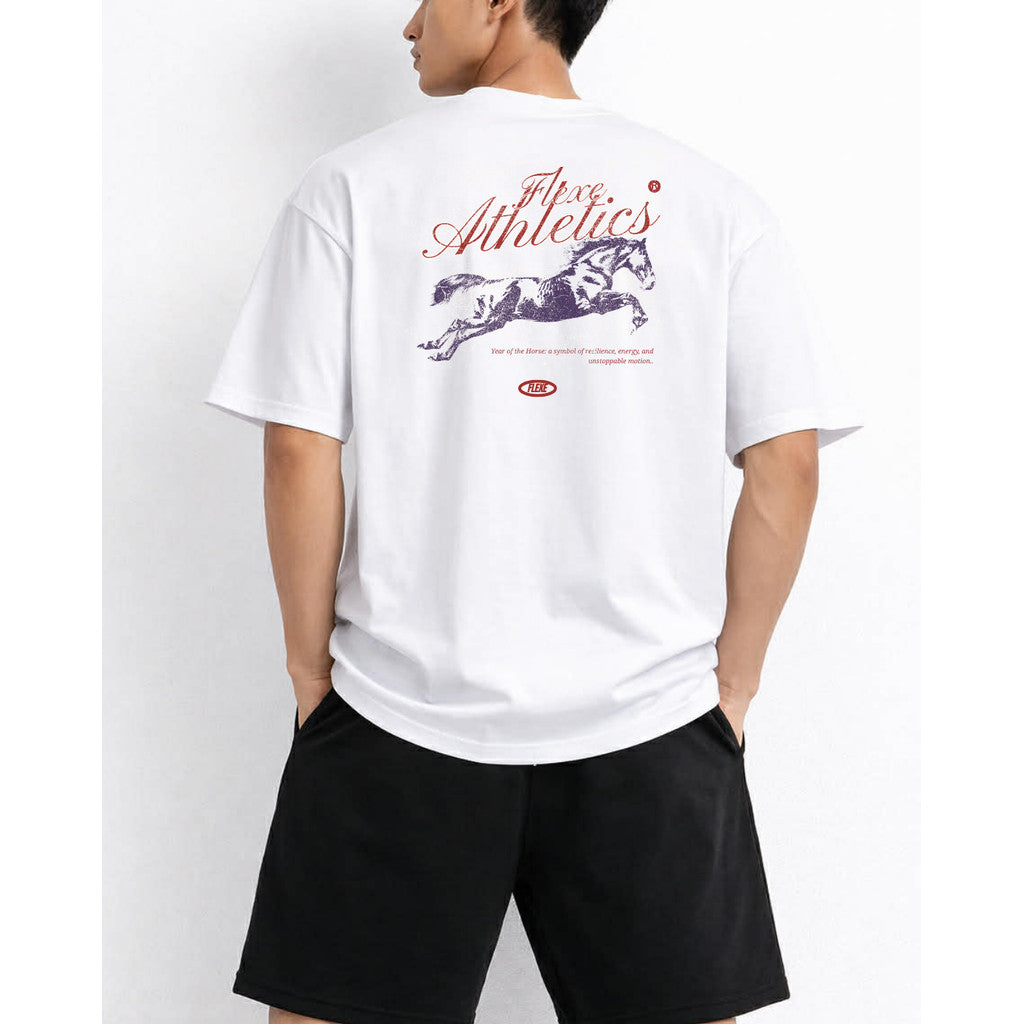 FLEXE- Limited Edition Year of the Horse Oversized Premium Unisex T-Shirt Casual Tops
