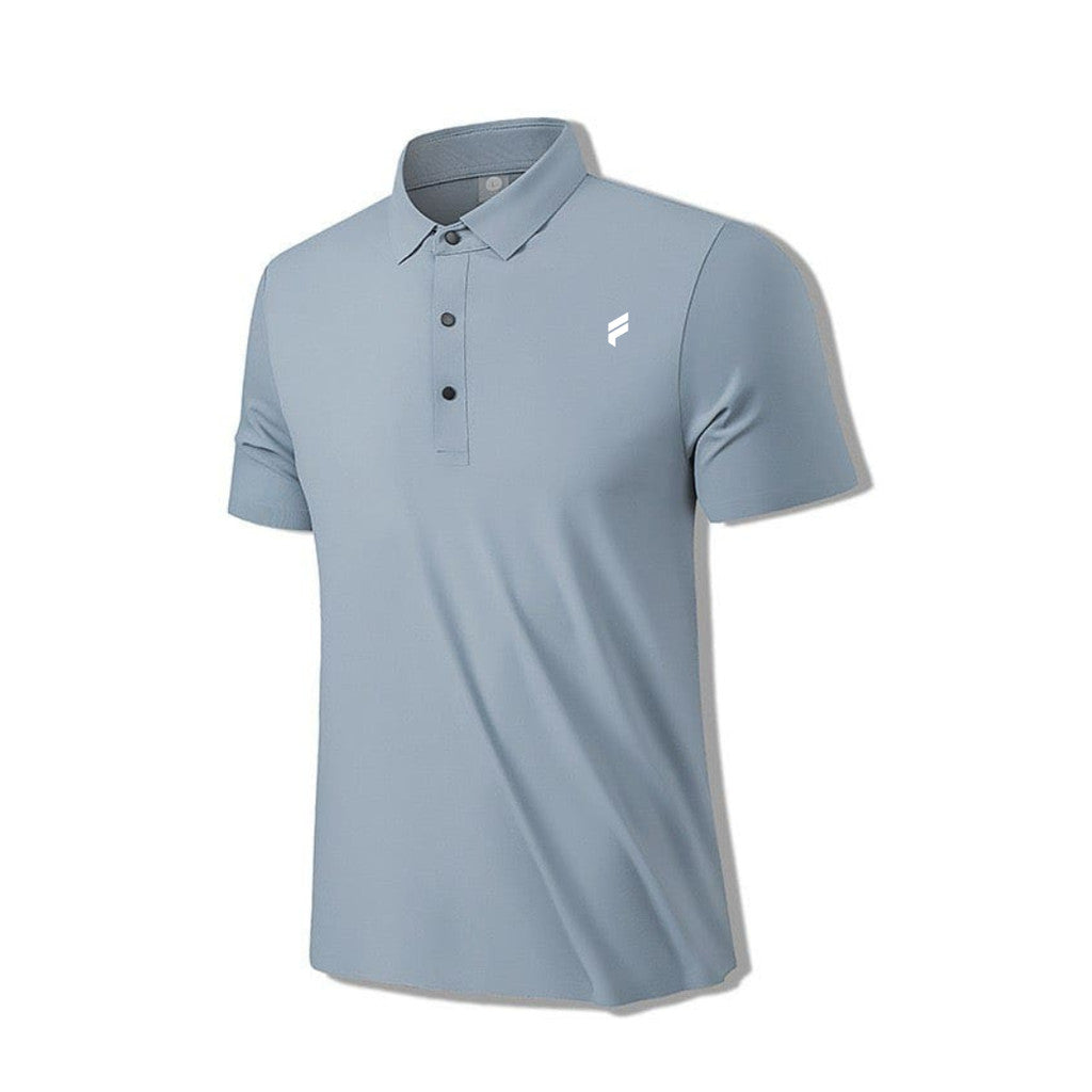 FLEXE- Premium Male Ice-Silk Cotton Breathable Atletic Polo T Casual Sport Polo T Shirt Pickleball Golf Tops