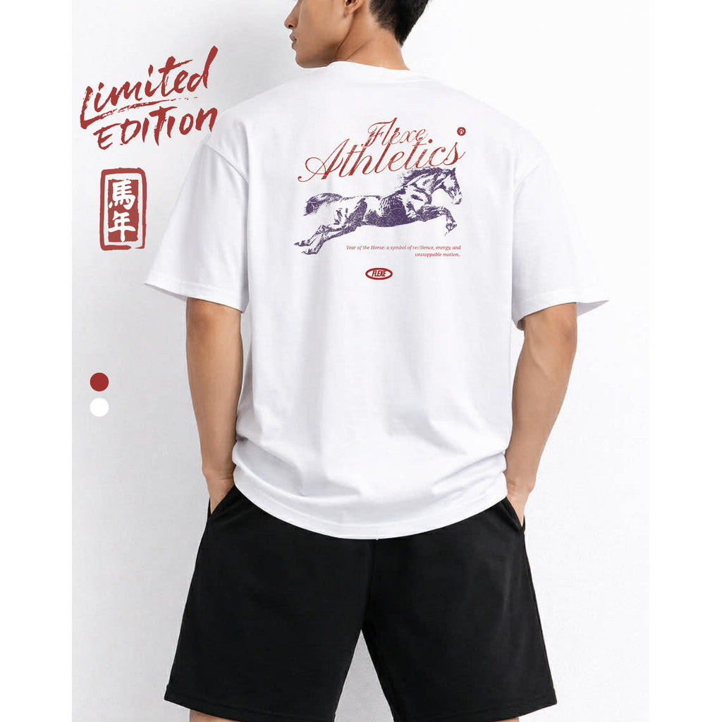 FLEXE- Limited Edition Year of the Horse Oversized Premium Unisex T-Shirt Casual Tops
