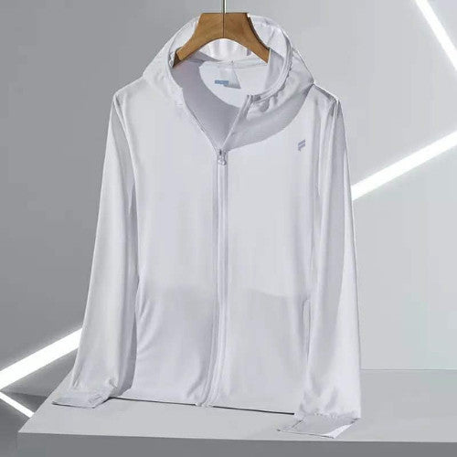 FLEXE - Unisex UPF50+ Track Ice Silk Jacket UV Protection Sunblock Dri-Fit Fitness Sport Top Track Couple Jacket