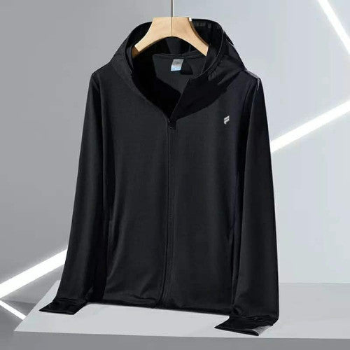 FLEXE - Unisex UPF50+ Track Ice Silk Jacket UV Protection Sunblock Dri-Fit Fitness Sport Top Track Couple Jacket