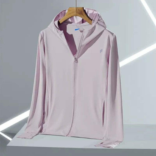 FLEXE - Unisex UPF50+ Track Ice Silk Jacket UV Protection Sunblock Dri-Fit Fitness Sport Top Track Couple Jacket