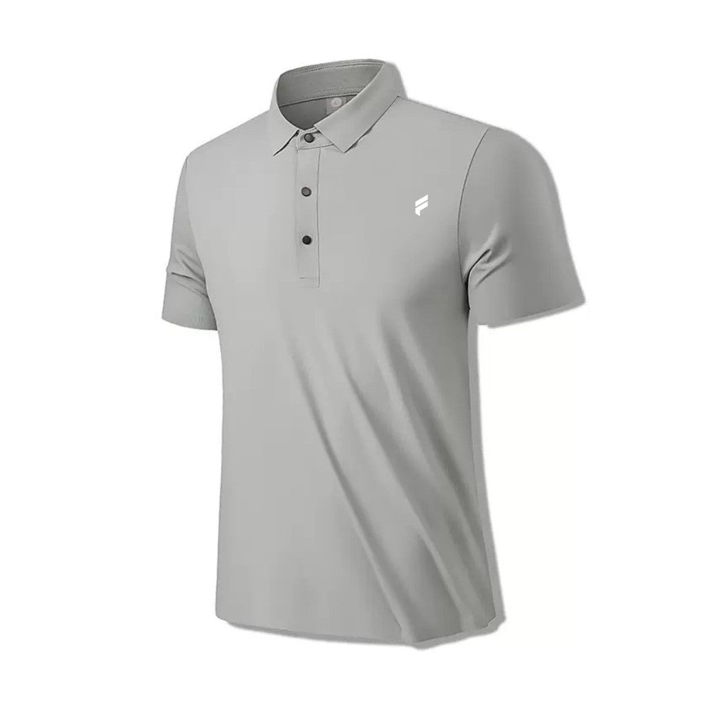 Premium Male Ice-Silk Cotton Breathable Athletic Polo Tee