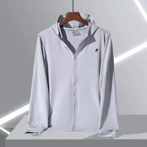 FLEXE - Unisex UPF50+ Track Ice Silk Jacket UV Protection Sunblock Dri-Fit Fitness Sport Top Track Couple Jacket